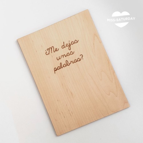 Cartel "¿Me dejas unas palabras?" Colec. lazo