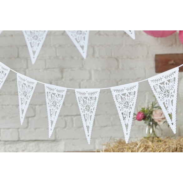 Banderines flores blanco