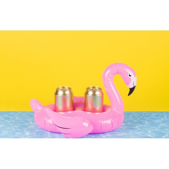 Flamenco Hinchable Sujeta Bebidas