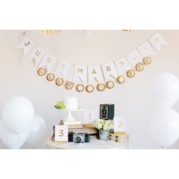 Medallones dorados Mr & Mrs 