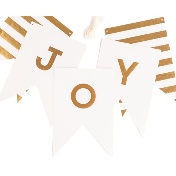 Banderines letras oro