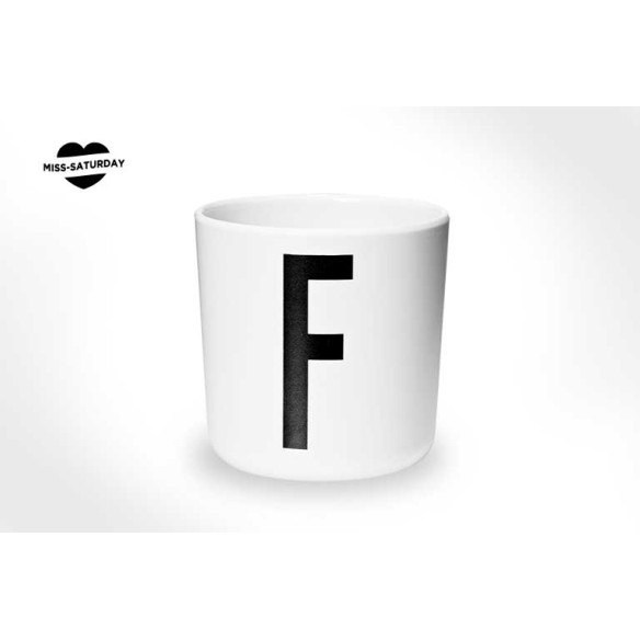 Vaso melamina - Letra F