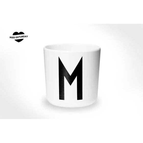 Vaso melamina - Letra M
