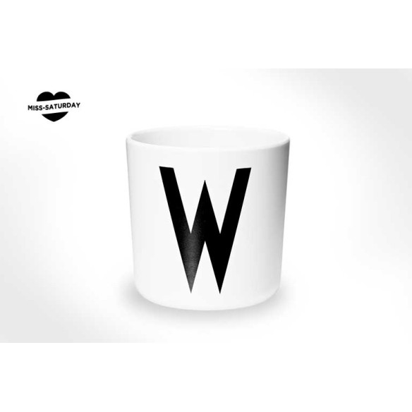 Vaso melamina - Letra W