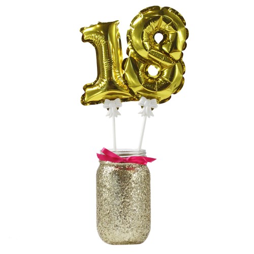 Toppers Mini globos con números 2
