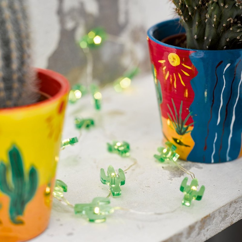 Guirnalda luces mini cactus
