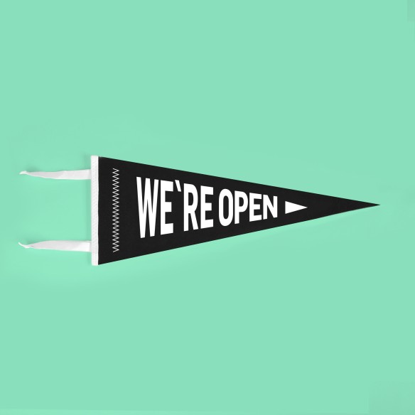 Banderín We are Open