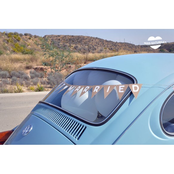 Guirnalda para coche de novios Just Married