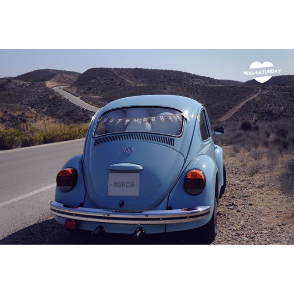 Guirnalda para coche de novios Just Married