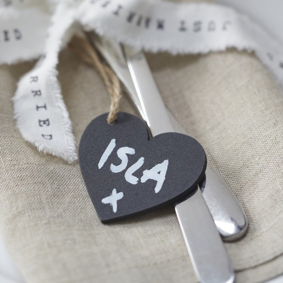 6 Mini pizarras corazón