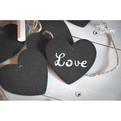 6 Mini pizarras corazón 2