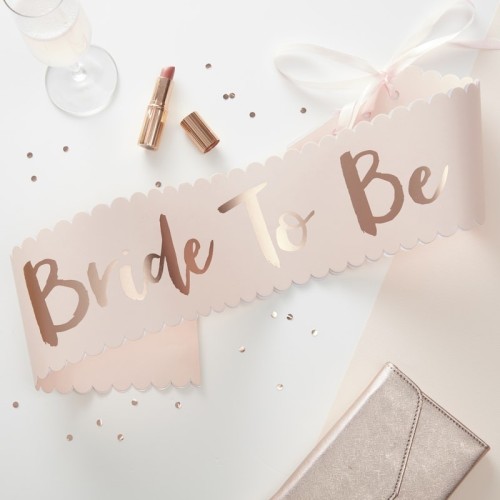 Banda Bride to be oro rosa