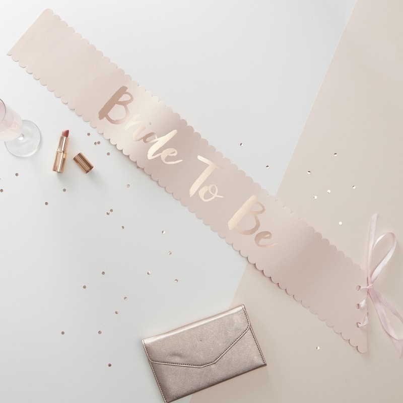 Banda Bride to be oro rosa Banda Bride to be oro rosa