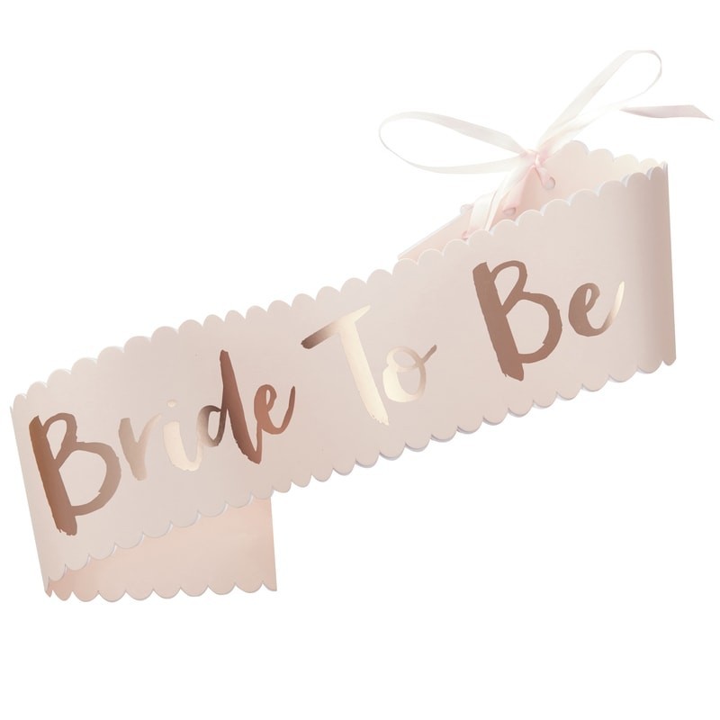 Banda Bride to be oro rosa Banda Bride to be oro rosa