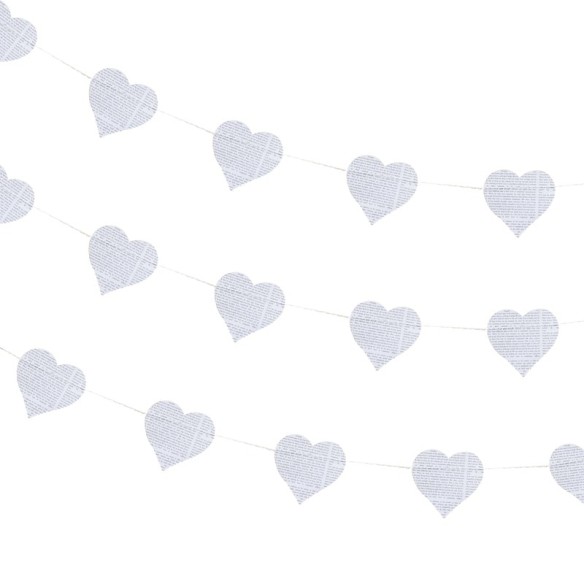 Guirnalda corazón periódico