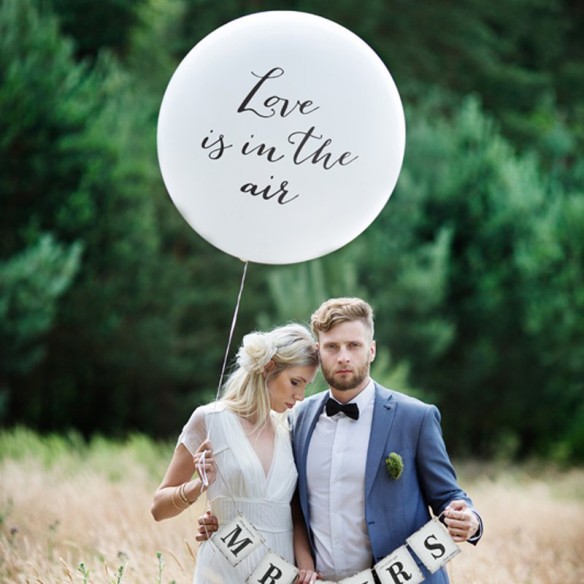 Globo XL Love is in the air negro