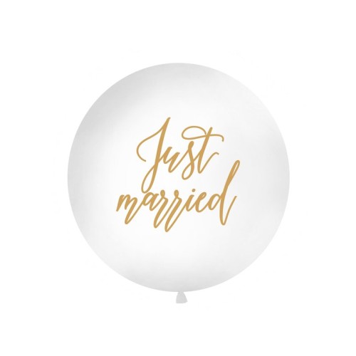 Globo gigante Just Married dorado