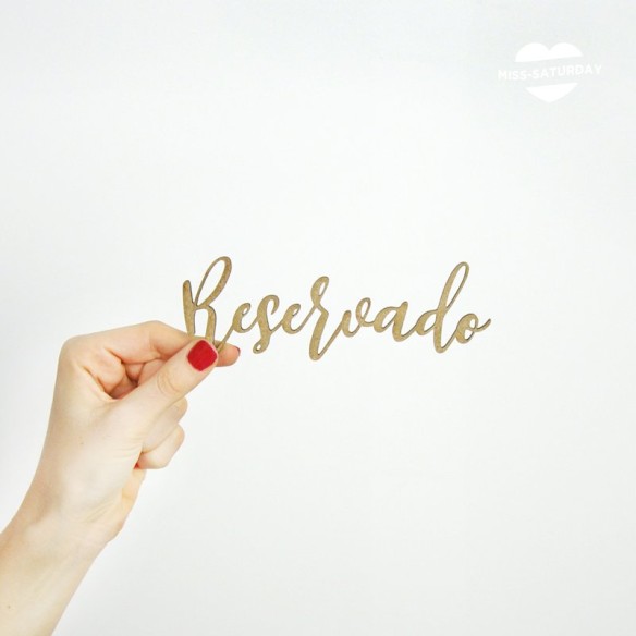 Letrerito madera Reservado
