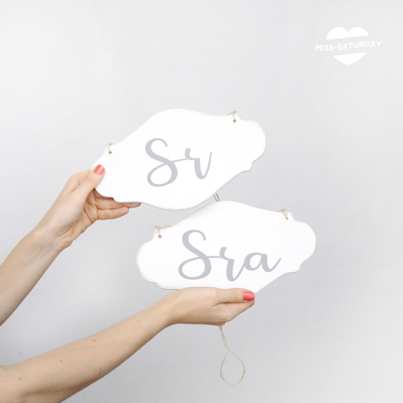 Cartelito de madera personalizable