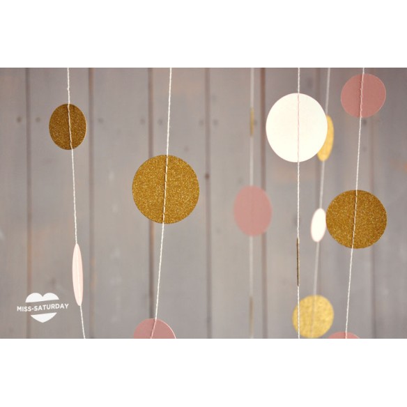 Guirnalda puntos Purpurina Oro