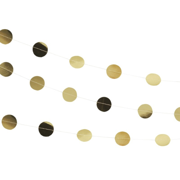 guirnalda puntos dorados