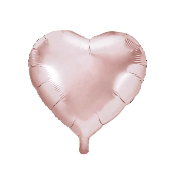 Globo corazón oro rosa