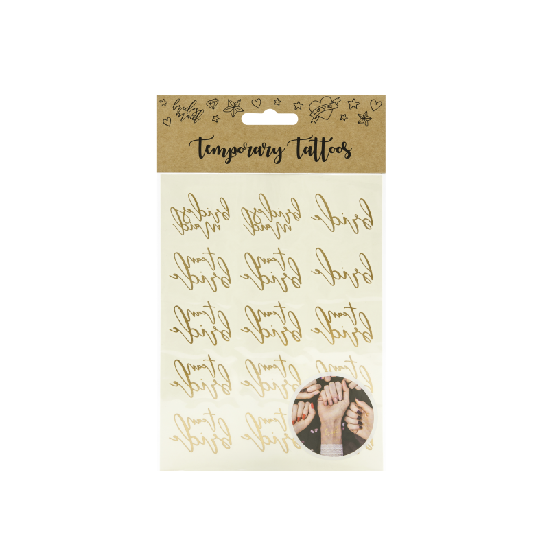 15 Tatuajes Bride y Team B. dorado