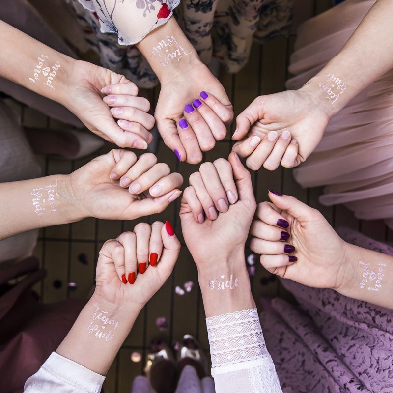 Tatuajes Team Bride corazón oro rosa