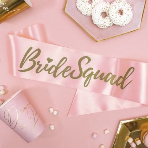 Banda raso Bride Squad rosa 2