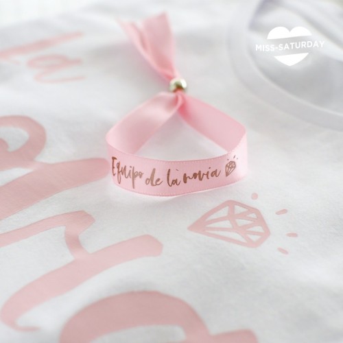 Pulsera rosa Equipo de la novia