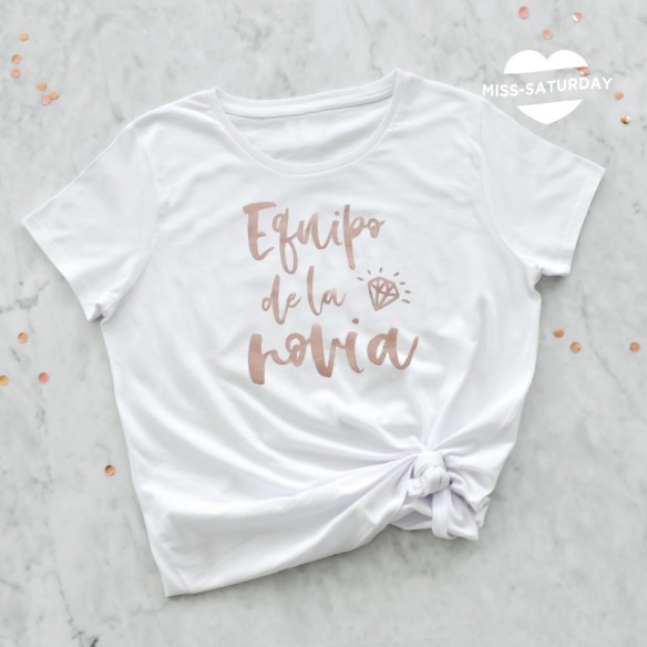 Camiseta Equipo de la novia - Oro rosa