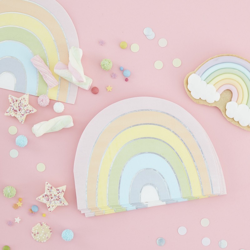 16 Servilletas Arco Iris