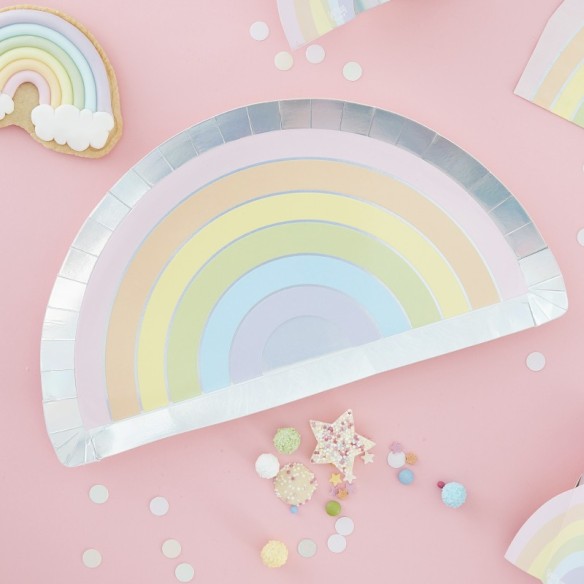 8 Platos Arco Iris