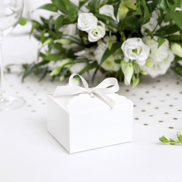 10 cajitas blancas para detalle