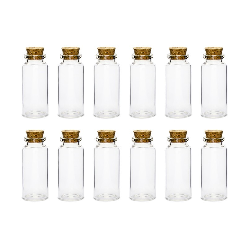 12 Botellitas de cristal