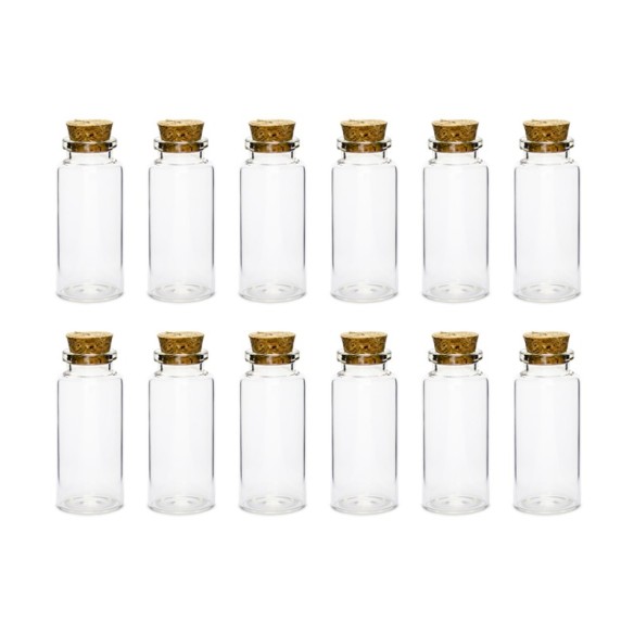 12 Botellitas de cristal