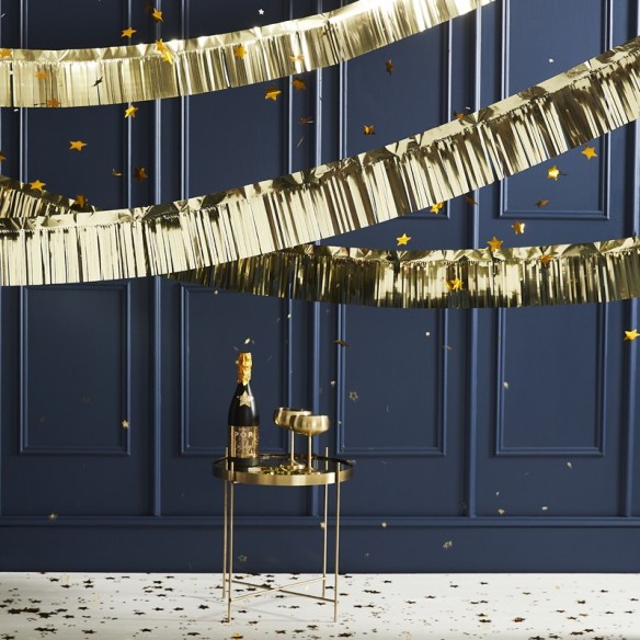 Guirnalda dorada franjas