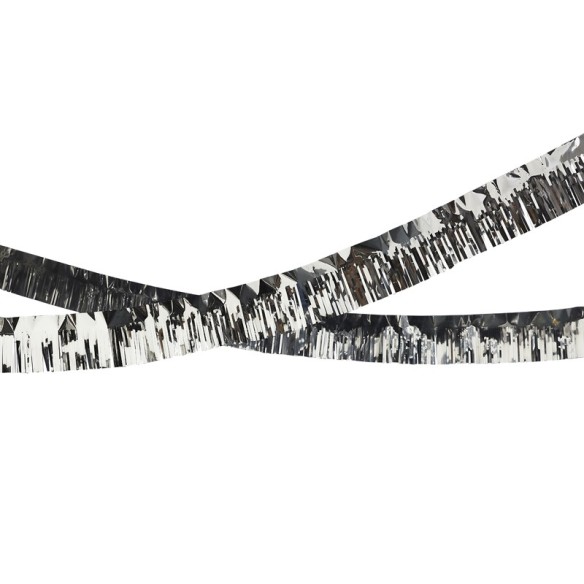 Guirnalda de franjas plata