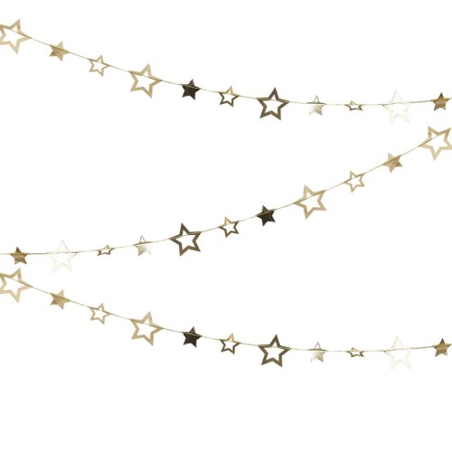 Guirnalda estrellas dorada