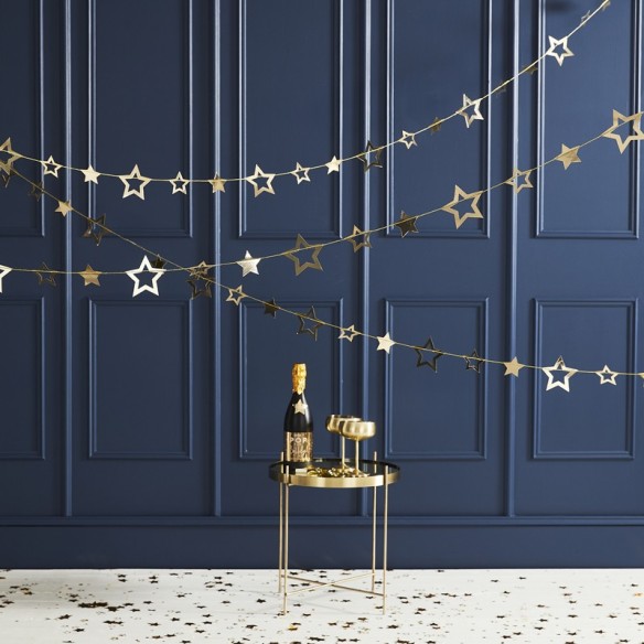 Guirnalda estrellas dorada