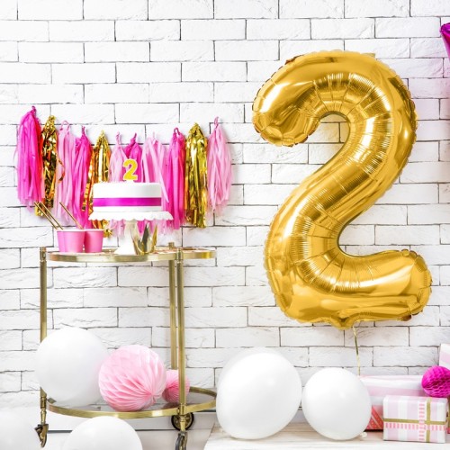 Globo dorado "2" 2