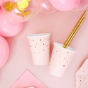Vasos de papel rosa