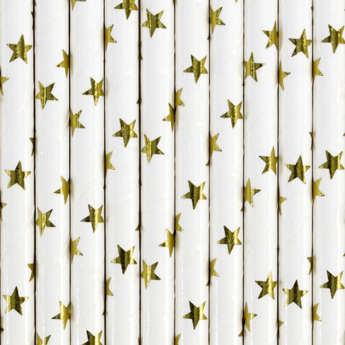 10 Cañitas estrellas doradas 2