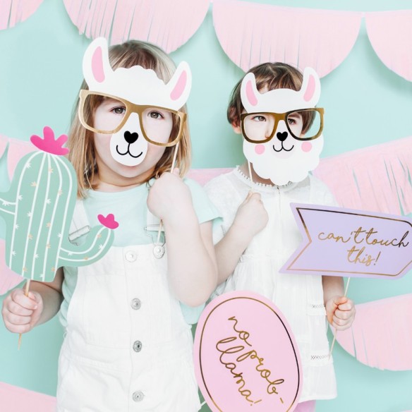 5 palillos Photocall Llama