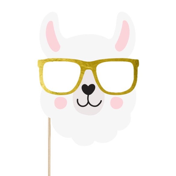 5 palillos Photocall Llama