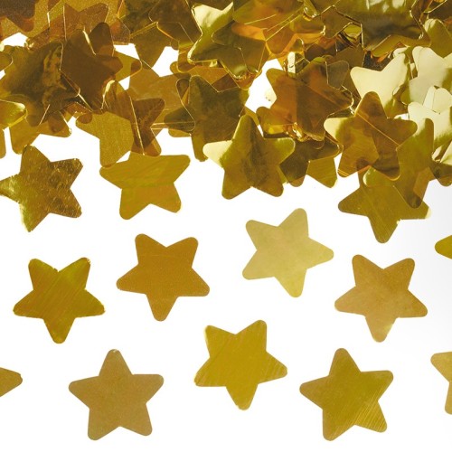 Cañón confeti dorado estrellas 40cm