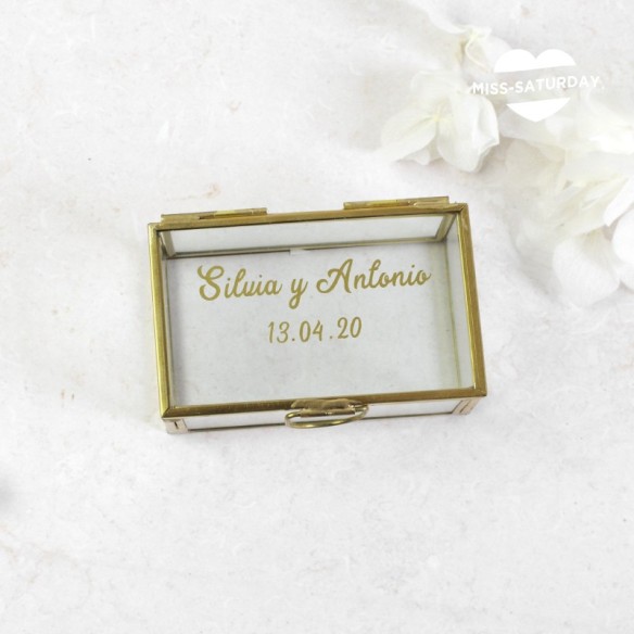 Caja porta alianzas personalizada