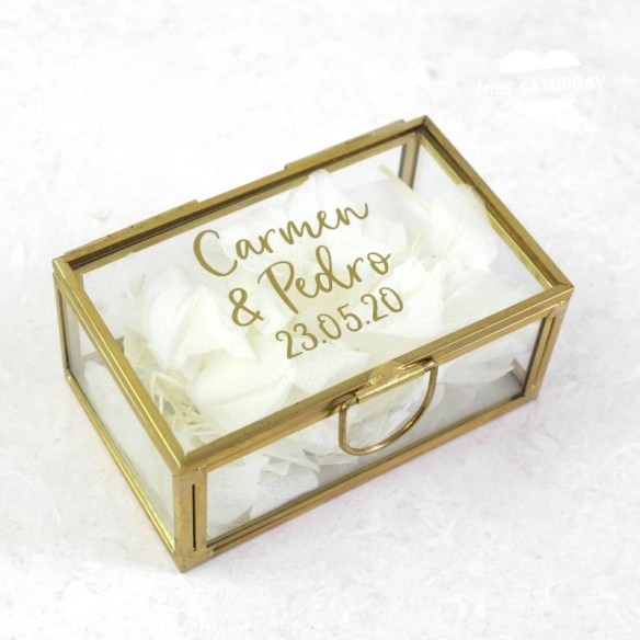 Caja porta alianzas personalizada