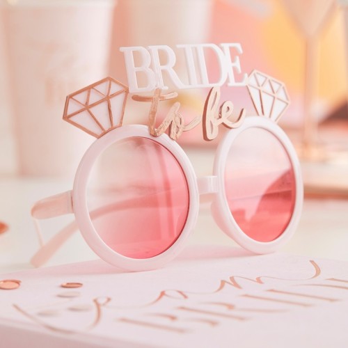 Gafas Bride diamante oro rosa