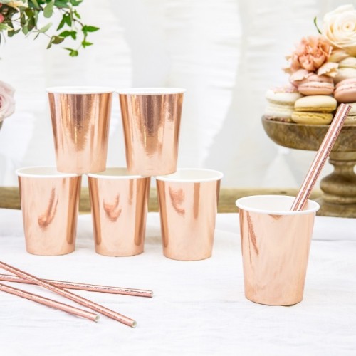 6 Vasos Oro rosa 2